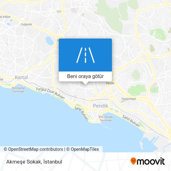Akmeşe Sokak harita