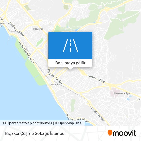 Bıçakçı Çeşme Sokağı harita