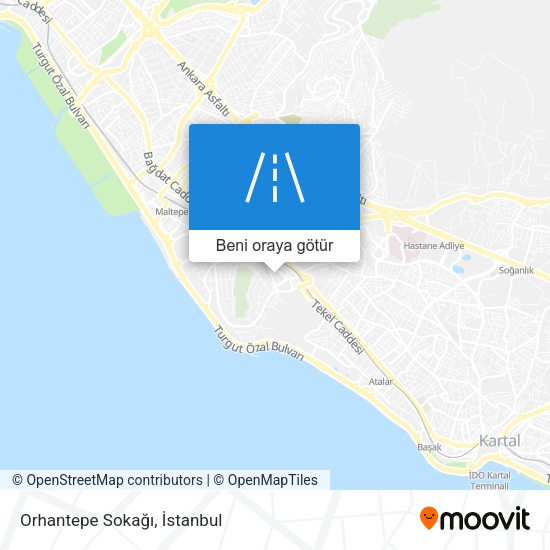 Orhantepe Sokağı harita
