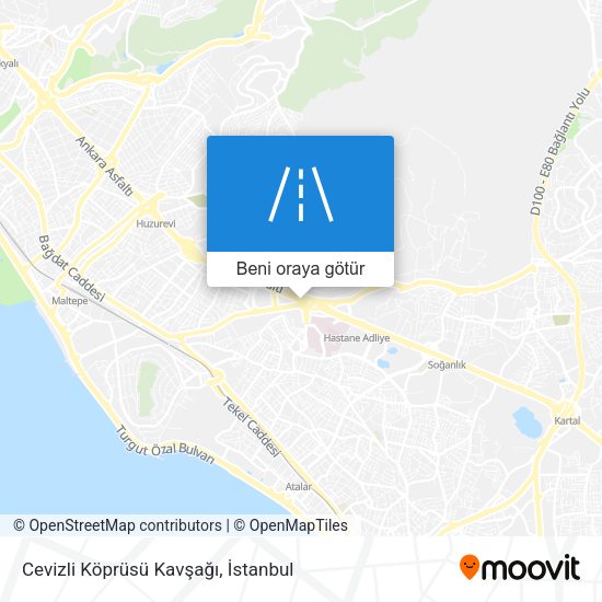 Cevizli Köprüsü Kavşağı harita