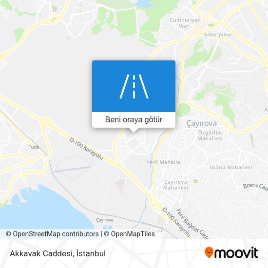 Akkavak Caddesi harita
