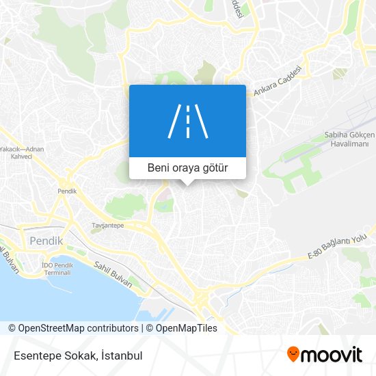 Esentepe Sokak harita