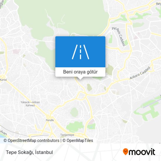 Tepe Sokağı harita