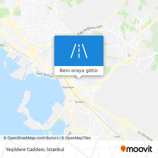 Yeşildere Caddesi harita