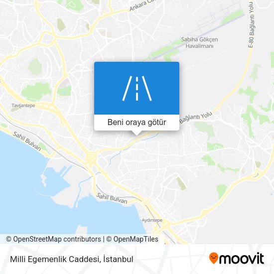 Milli Egemenlik Caddesi harita