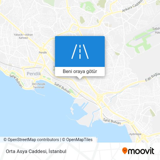 Orta Asya Caddesi harita