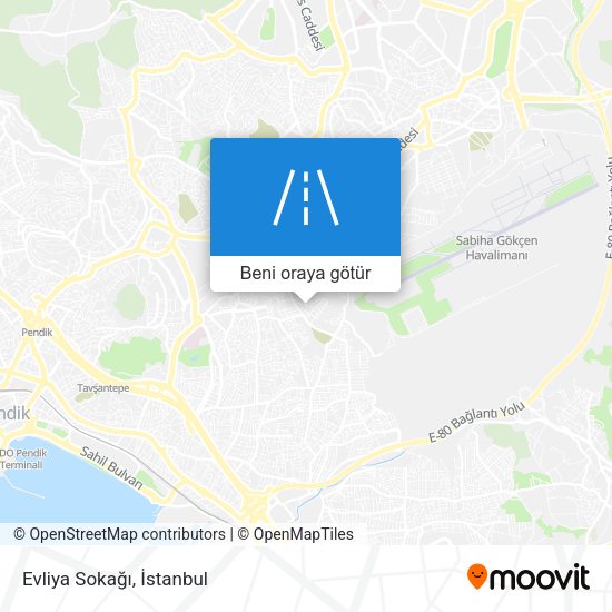 Evliya Sokağı harita