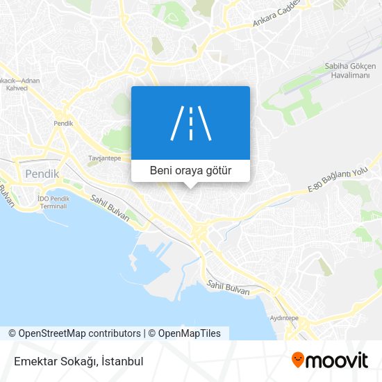 Emektar Sokağı harita