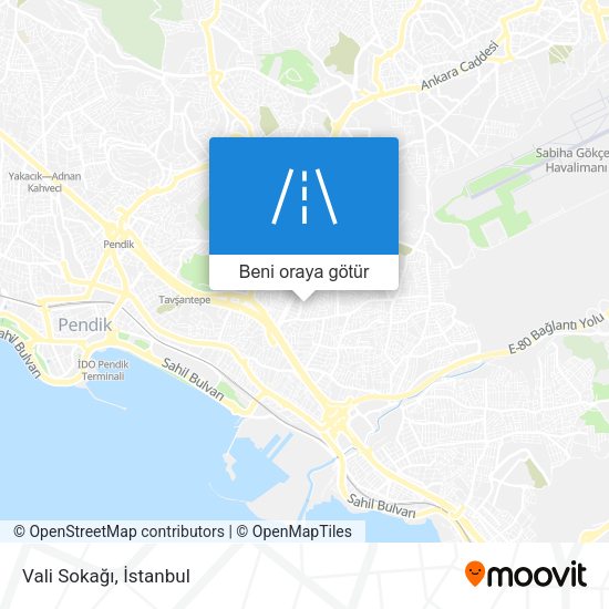 Vali Sokağı harita
