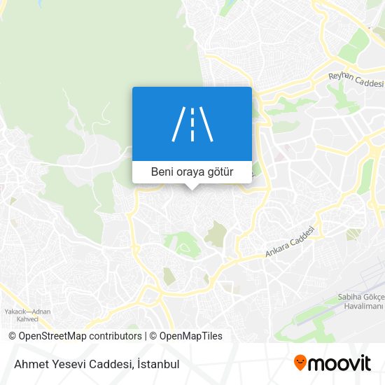Ahmet Yesevi Caddesi harita