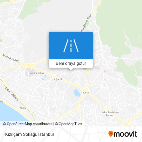 Kızılçam Sokağı harita