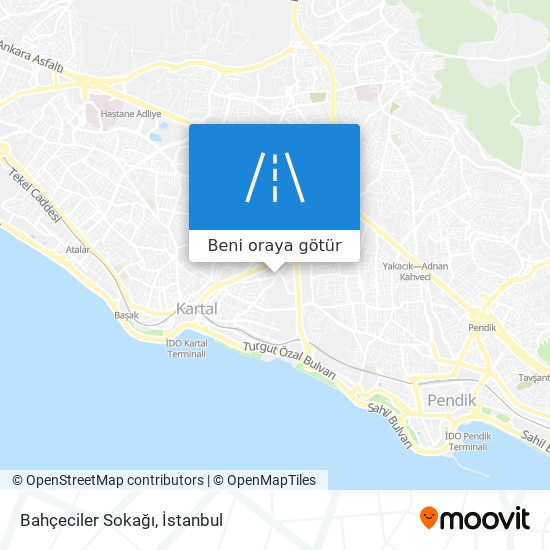 Bahçeciler Sokağı harita