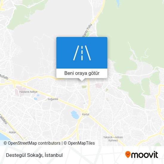 Destegül Sokağı harita