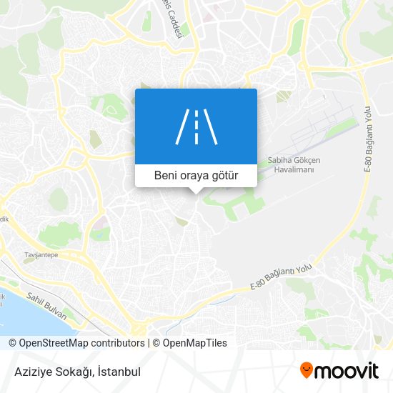Aziziye Sokağı harita