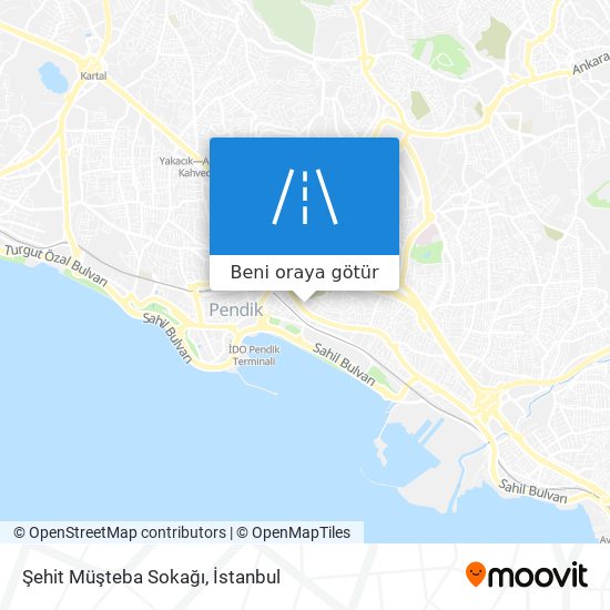 Şehit Müşteba Sokağı harita