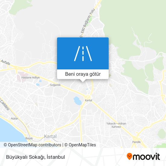 Büyükyalı Sokağı harita
