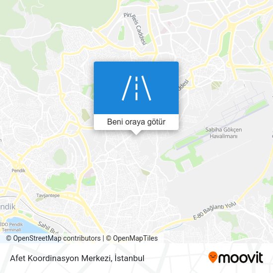 Afet Koordinasyon Merkezi harita