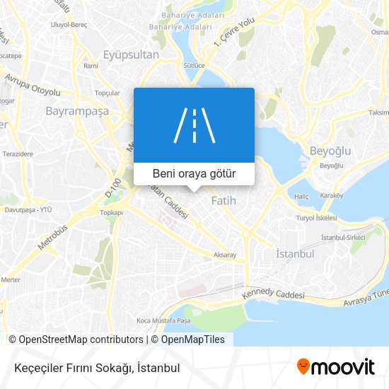 Keçeçiler Fırını Sokağı harita