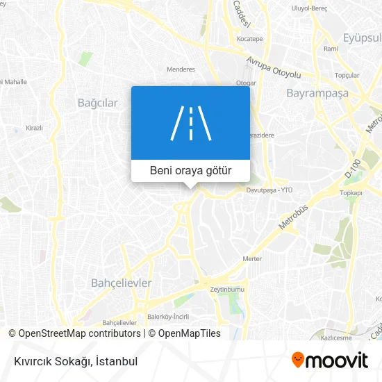 Kıvırcık Sokağı harita
