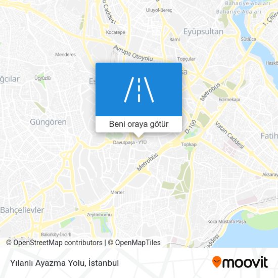 Yılanlı Ayazma Yolu harita