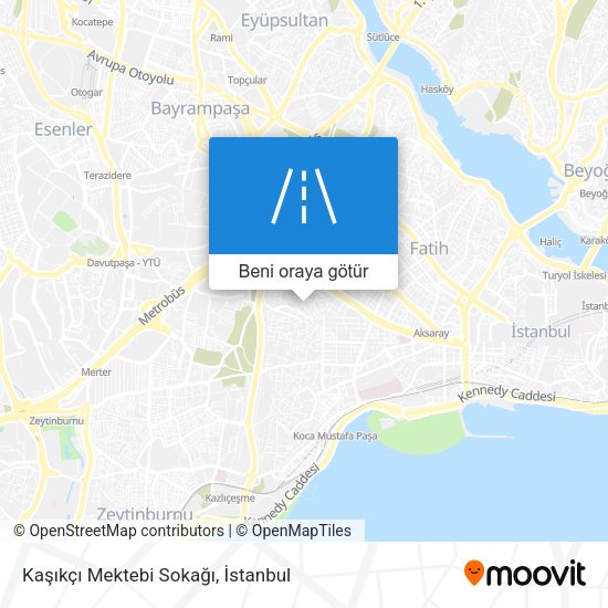 Kaşıkçı Mektebi Sokağı harita