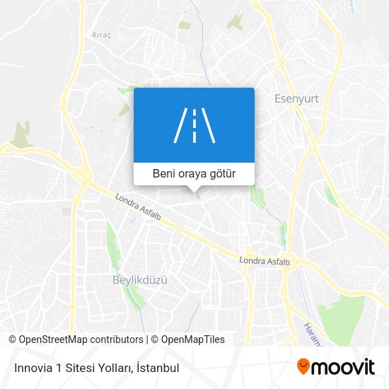 Innovia 1 Sitesi Yolları harita