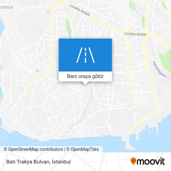 Batı Trakya Bulvarı harita