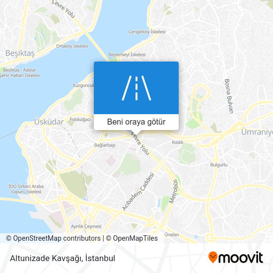 Altunizade Kavşağı harita