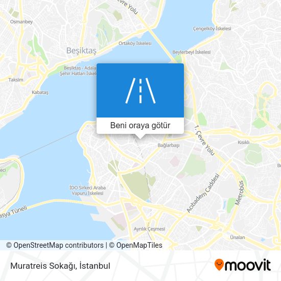 Muratreis Sokağı harita