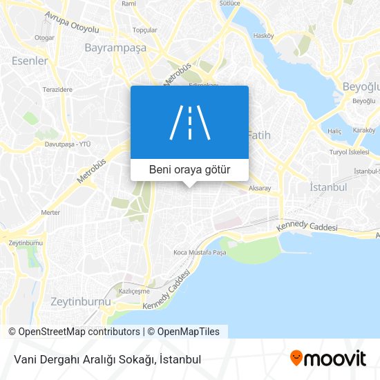 Vani Dergahı Aralığı Sokağı harita