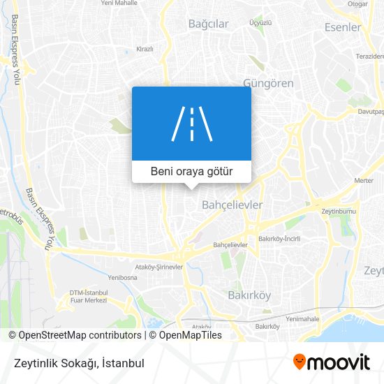 Zeytinlik Sokağı harita