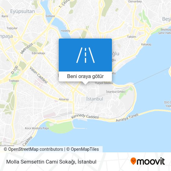 Molla Semsettin Cami Sokağı harita