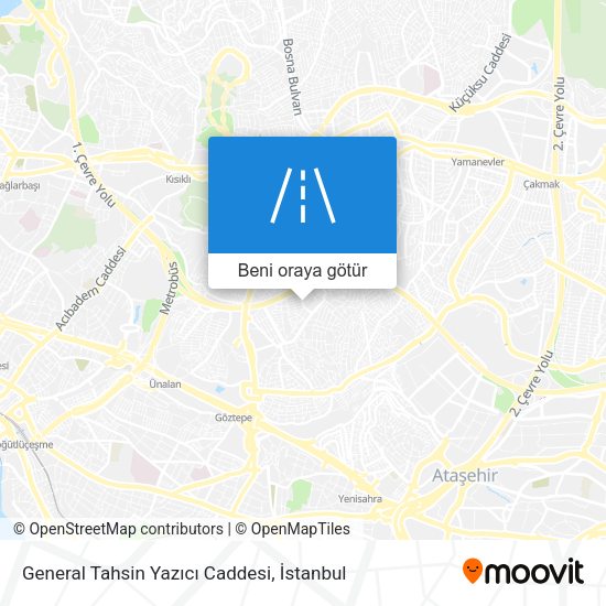 General Tahsin Yazıcı Caddesi harita