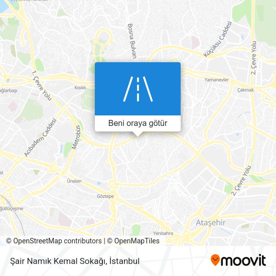 Şair Namık Kemal Sokağı harita