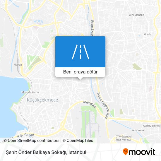 Şehit Önder Balkaya Sokağı harita