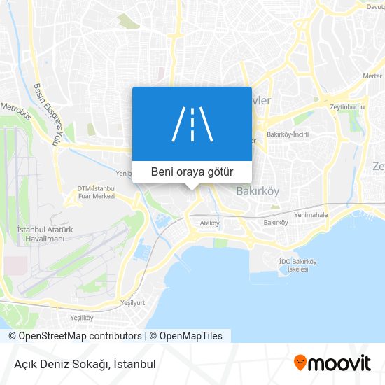Açık Deniz Sokağı harita