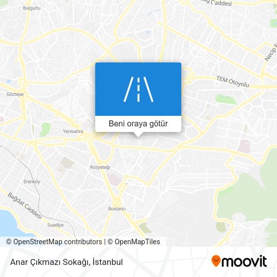 Anar Çıkmazı Sokağı harita