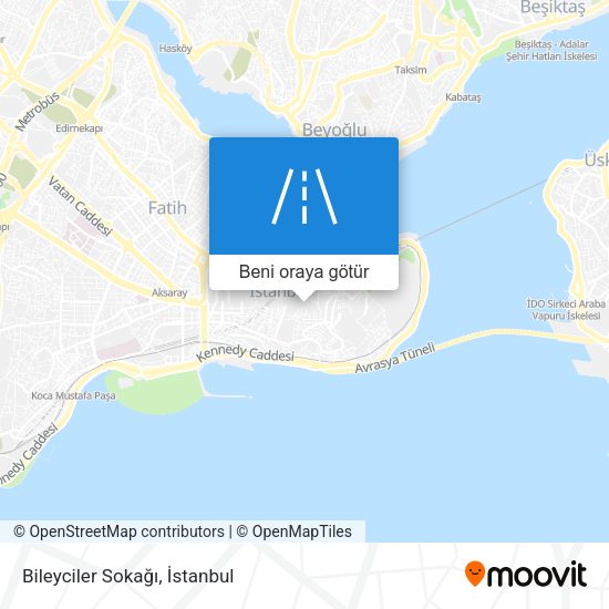 Bileyciler Sokağı harita