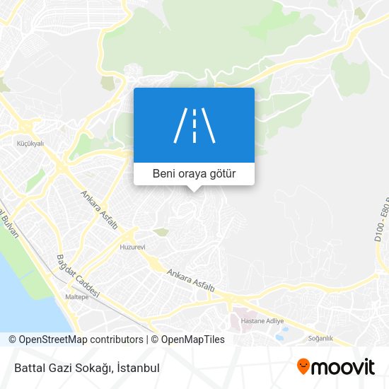 Battal Gazi Sokağı harita