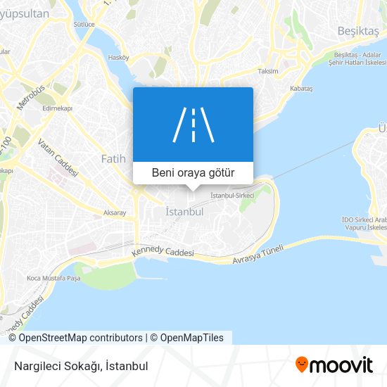 Nargileci Sokağı harita