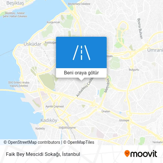Faik Bey Mescidi Sokağı harita