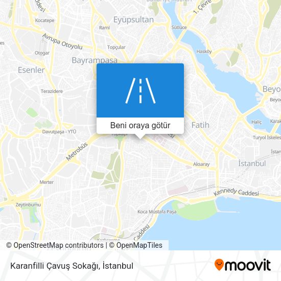 Karanfilli Çavuş Sokağı harita