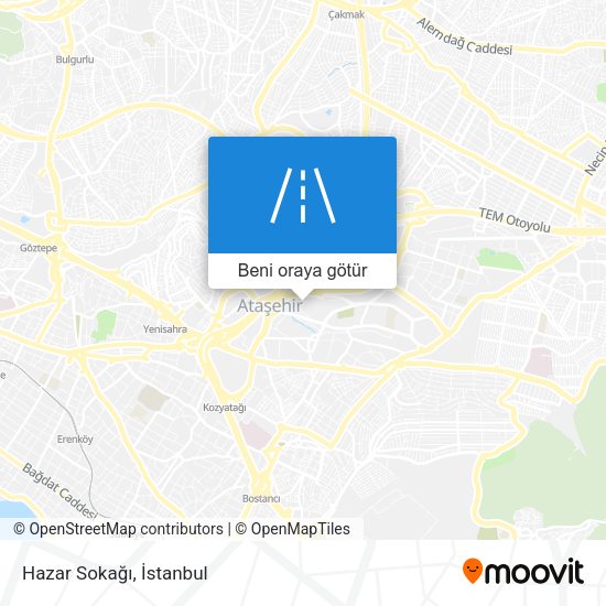 Hazar Sokağı harita