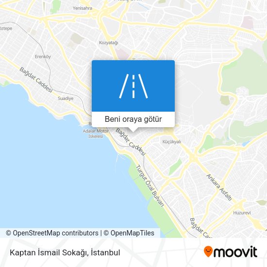 Kaptan İsmail Sokağı harita