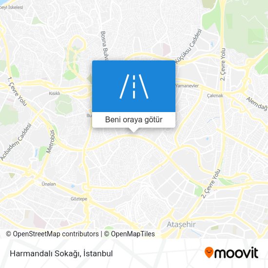 Harmandalı Sokağı harita