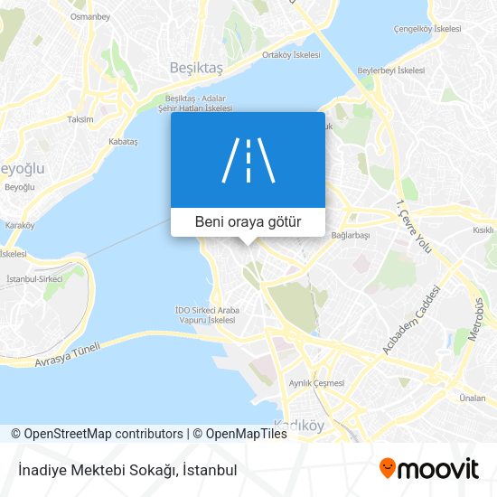 İnadiye Mektebi Sokağı harita