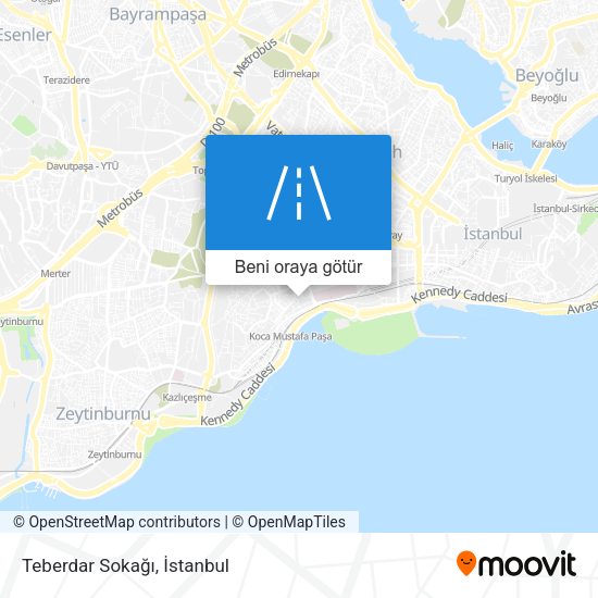 Teberdar Sokağı harita
