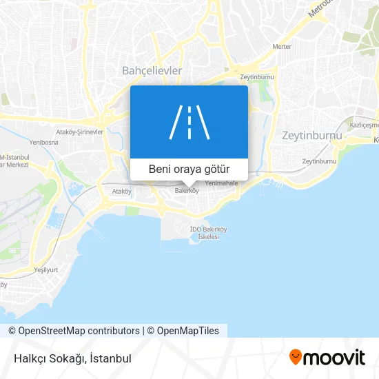 Halkçı Sokağı harita
