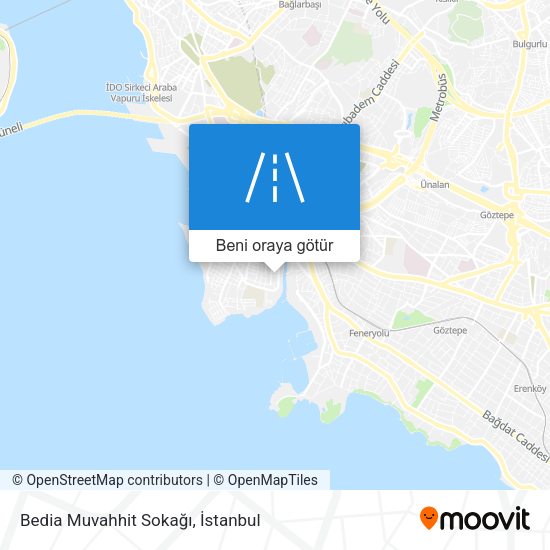 Bedia Muvahhit Sokağı harita