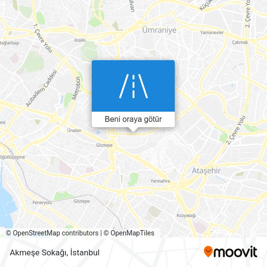Akmeşe Sokağı harita
